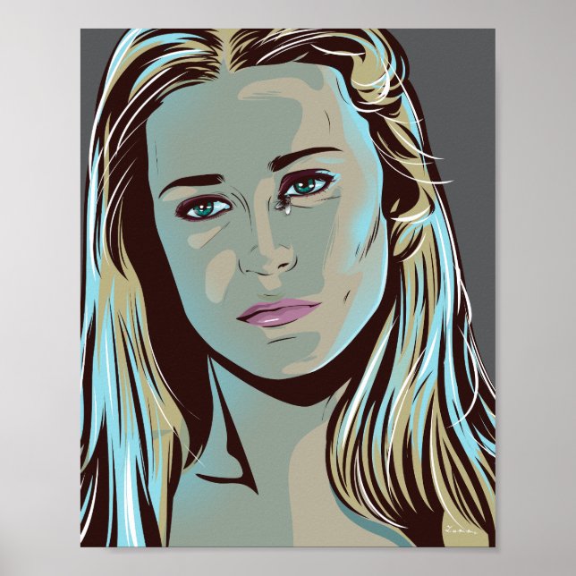Dolores from Westworld illustrated poster (Frente)