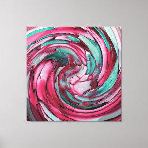 Dolphin Abstrato Teal Rosa N vs Canvas Águia