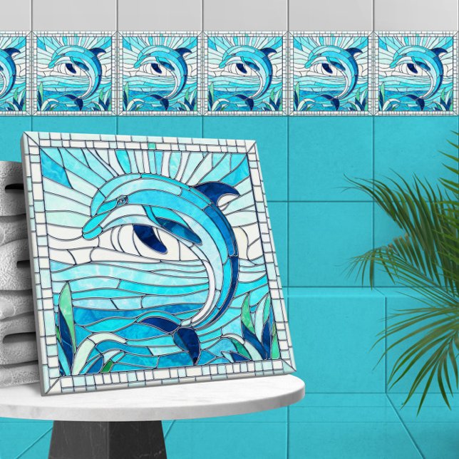 Dolphin Mosaic art - Azul e Emerald (Criador carregado)