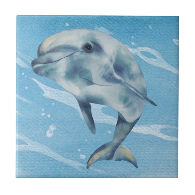 Dolphin Watercolor Beach Ocean (Frente)