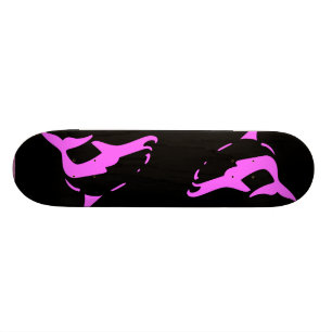 DOLPHINS Pink e BLACK skate deck