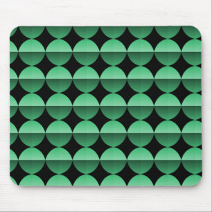Dom retro verde vibrante Mousepad