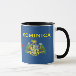 Dominica - caneca clássica da bandeira & da crista