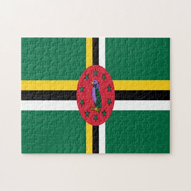 Dominica Flag Quebra-cabeça (Horizontal)