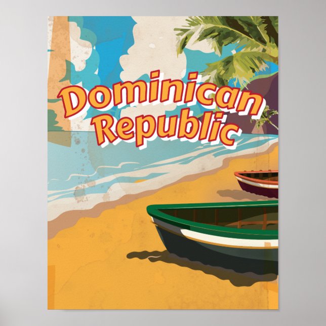 Dominican Republic Vintage vacation Poster (Frente)
