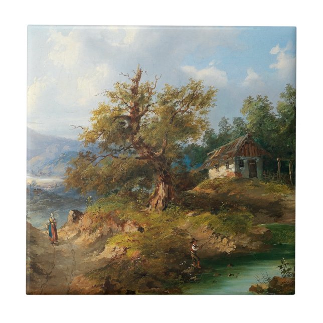 Dominik Schufried Uma Paisagem Montanhosa com... (Frente)