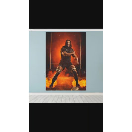 Domínio Implacável – Impressão em Tela de Rugby Po