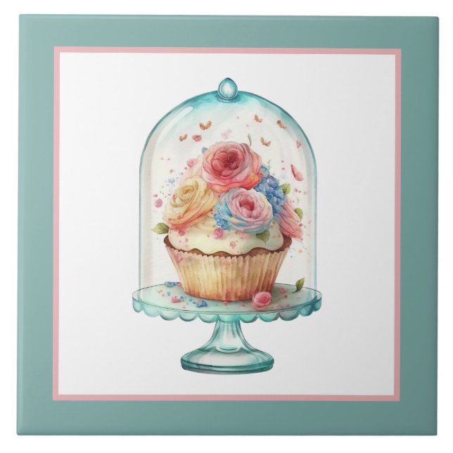 Domo de Cupcake bonito — Arranjo para empresas (Frente)