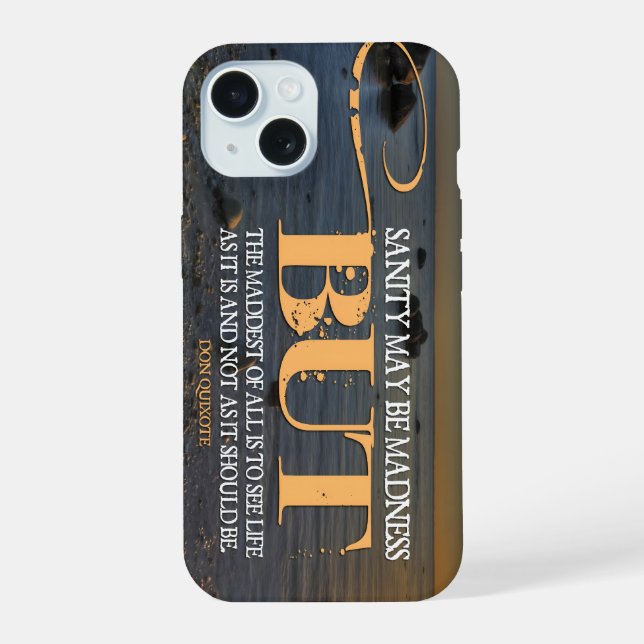 Don Quixote, citação inspiracional "Madness" (Verso)