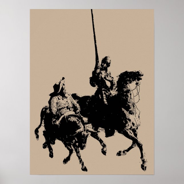 Don Quixote e Sancho Panza Poster (Frente)