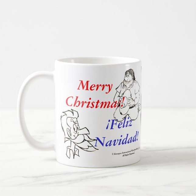 DON QUIXOTE - Navidad/Natal! Caneca Taza (Esquerda)
