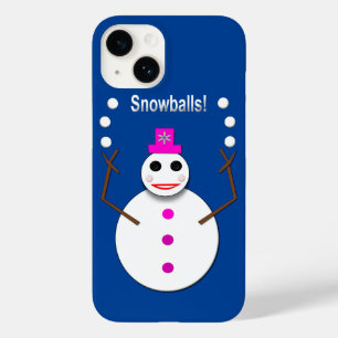 Dona de Neve de Natal Arremessando Bolas de Neve D