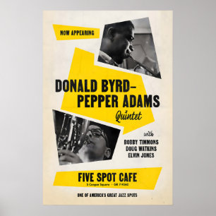 Donald Byrd - Pepper Adams pôster de jazz - Five S