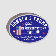Donald J Trump "The Hard Working - Car Magnet"