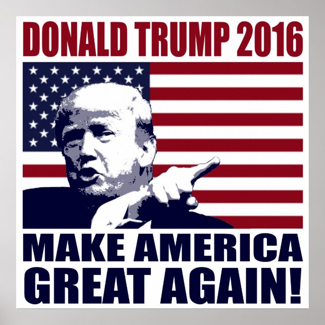 Donald Trump 2016 For President Poster (Frente)