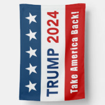 Donald Trump 2024 House Flag - Vermelho, Branco e 