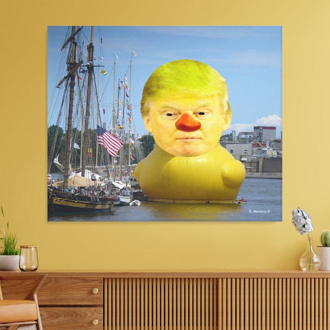 Donald Trump - Canvas Amarelo de borracha (Insitu(Sala de estar))
