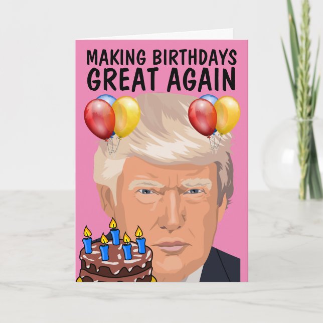 DONALD TRUMP - Cartões de saudação de NASCIMENTO (Frente)