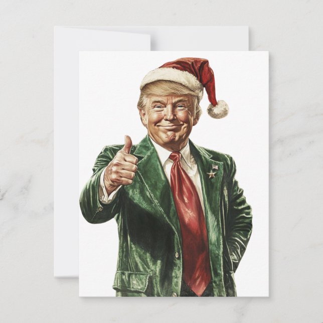 Donald Trump Engraçado Cartão de Natal (Frente)