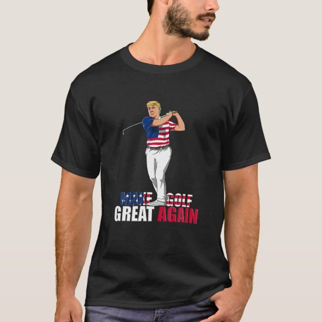 Donald Trump Engraçado Golf Dando Camisa (Frente)