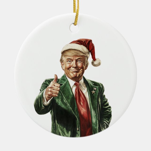 Donald Trump Engraçado Ornamento da Árvore de Nata (Frente)