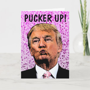 DONALD TRUMP GLITTER BIRTHDAY BISS CARTÕES