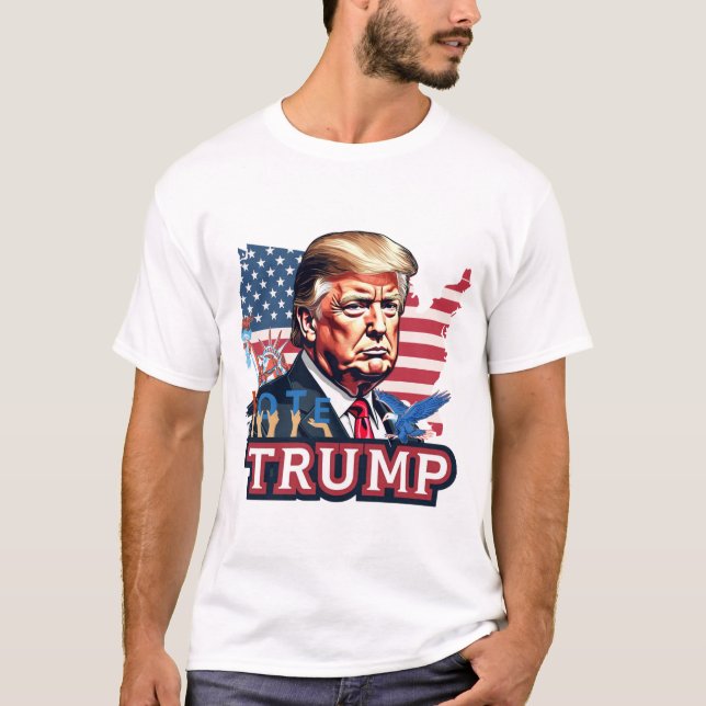 Donald Trump Homage T-shirt Tee Top Presidente dos (Frente)