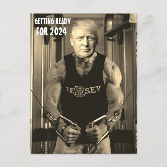 DONALD TRUMP NO CARTÃO POSTAL GYM 2024 (Frente)