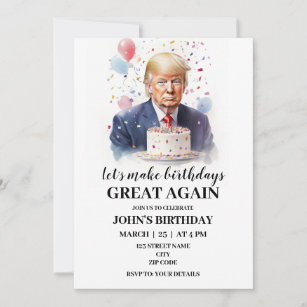 Donald Trump Pensou no convite de aniversário