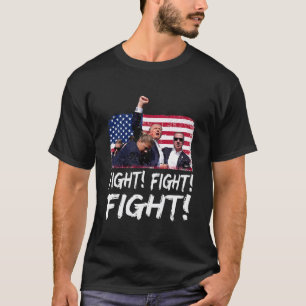 Donald Trump punho Camisa Camisetas da bandeira am