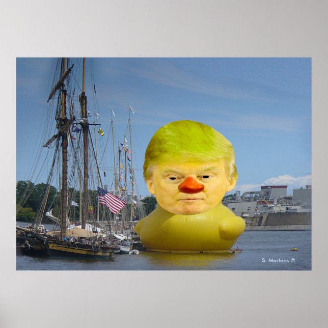 Donald Trump Rubber Yellow Duck Poster (Frente)