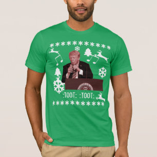 Donald Trump tocando camiseta feia de garrafa de N