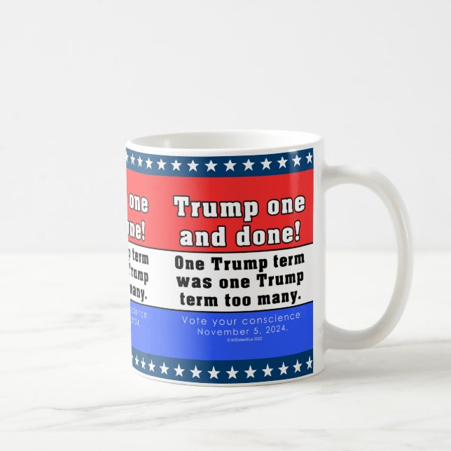 Donald Trump Um E Acabou! Caneca (Direita)