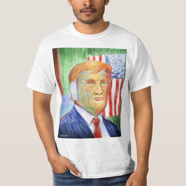 Donald Trump Van Gogh masculina - Camisa Valor (Frente)