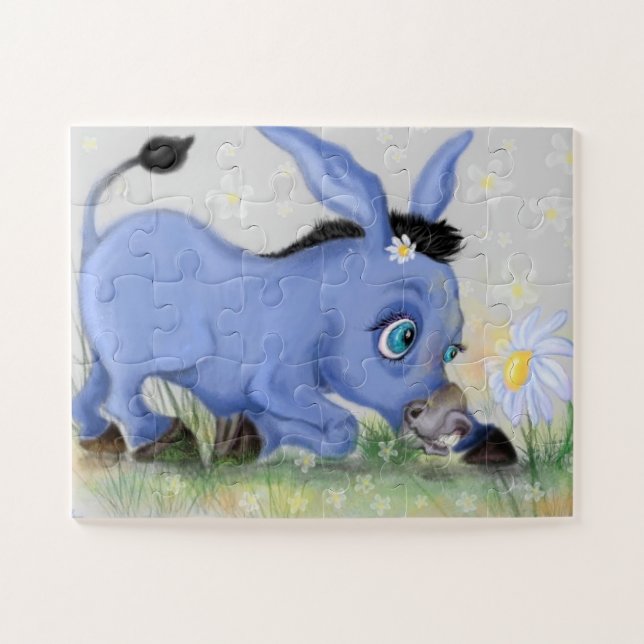 Donkey e Daisy Quebra-cabeça Gift - Pintura (Horizontal)