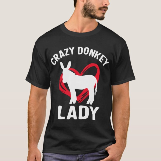 Donkey Mamãe Camisa Louca Donkey Lady Funny Animal (Frente)