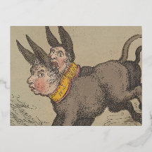 Donkeys - Cartão-postal de Feriado de Folha