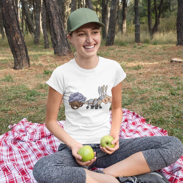 Donkies Puxando Uma Camisa T De Carrinho (Criador carregado)