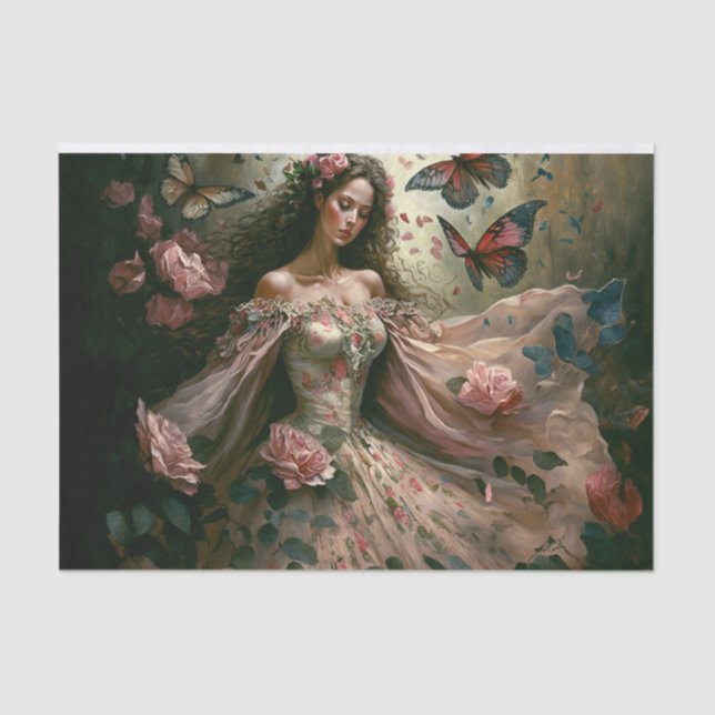 Donna Dançante no Papel Tecido do Jardim (Frente )