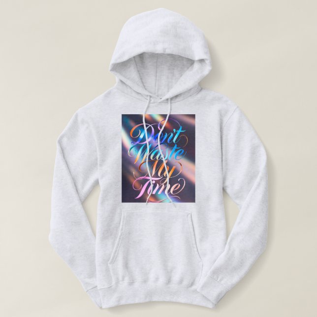 Don't Waste My Time Long Sleeves Top (Frente do Design)