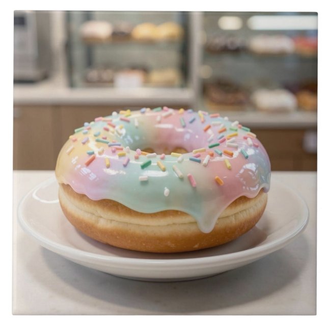 Donut de Revestimento de Vidro Pastel Caprichoso   (Frente)