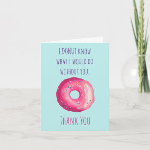 Donut Trocadilho Engraçado Fofo Agradecimento Apre