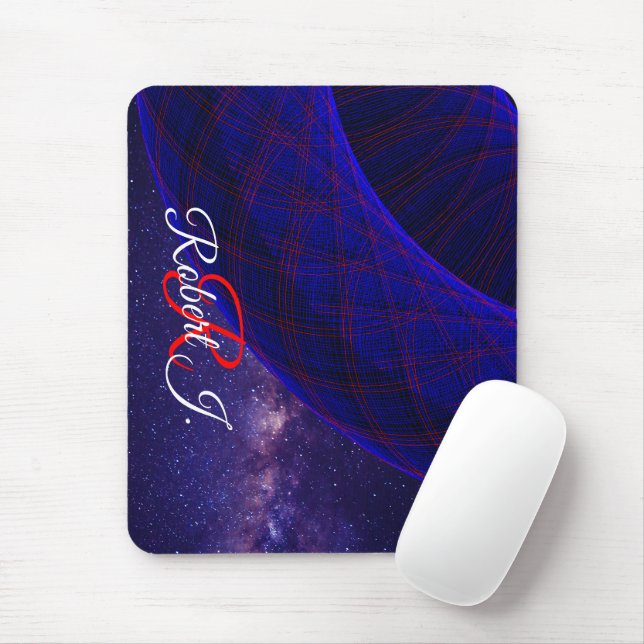Donuts Azuis no Espaço Sideral Mouse Pad (Com mouse)