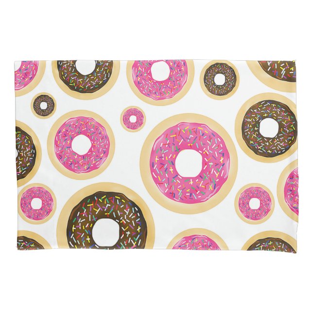 Donuts com Glacê Rosa e Marrom e Confeitos Moderno (Frente)