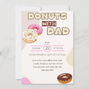 Donuts com o Papai Convite do Dia dos Pais Celebre