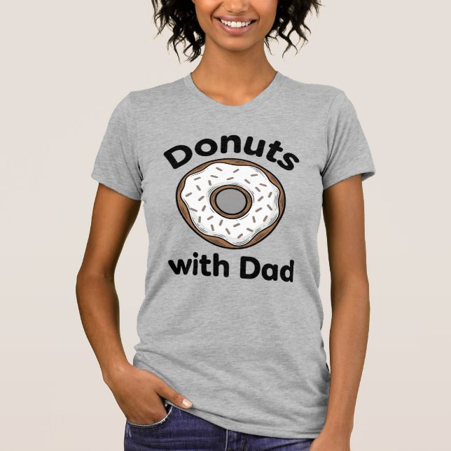 Donuts Com o Papai Design de Camisa de Donut Vinta (Frente)