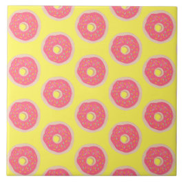 Donuts com Purpurina Rosa Tendência Padrão Diverti