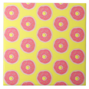 Donuts com Purpurina Rosa Tendência Padrão Diverti