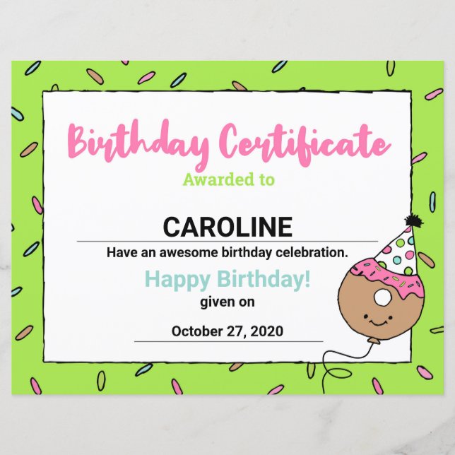 Donuts de Desenho Animado Designs de Donuts Legais (Frente)