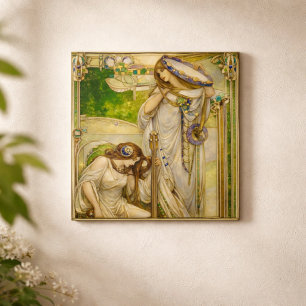 Donzelas da Música Art Nouveau Ilustração Vintage
